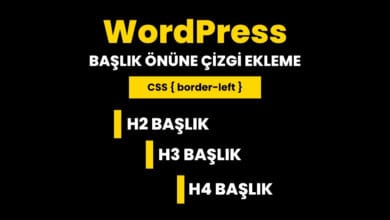Başlık Önüne Çizgi Nasıl Eklenir