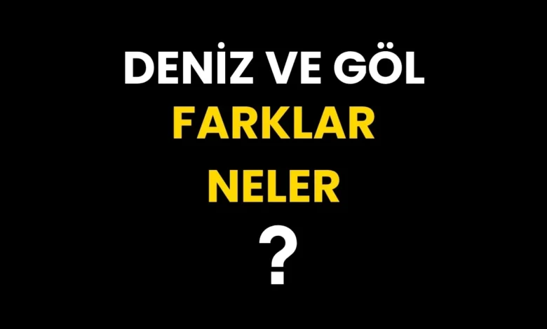 Deniz ile Göl Arasındaki Fark