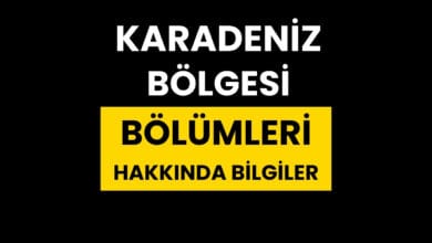 Karadeniz Bölgesi Bölümleri Hakkında Bilgiler