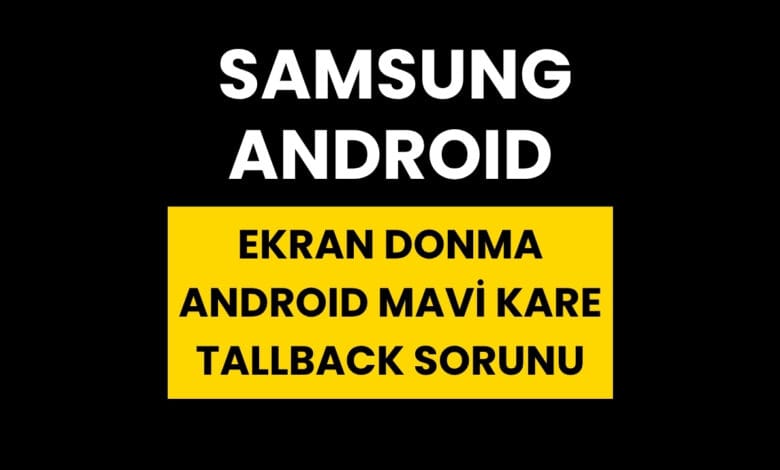 Samsung Ekran Donma ve Android Mavi Kare Sorunu