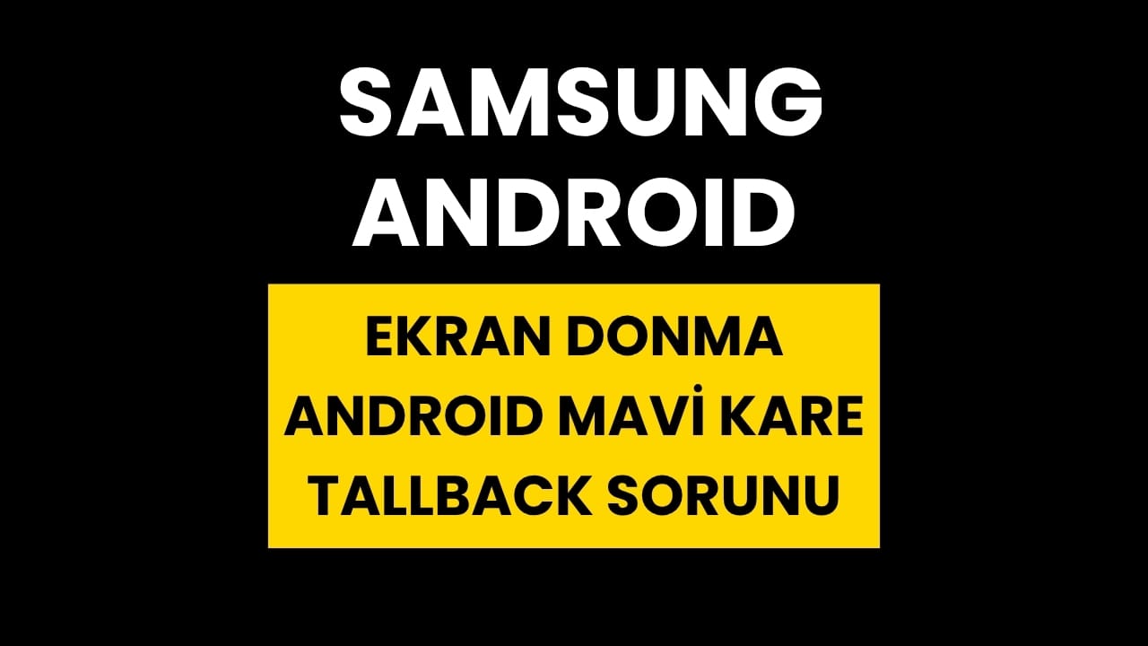 Samsung Ekran Donma ve Android Mavi Kare Sorunu