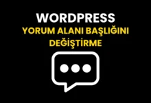 ‘Bir Cevap Yazın’ Yorum Alanı Başlığını Değiştirme